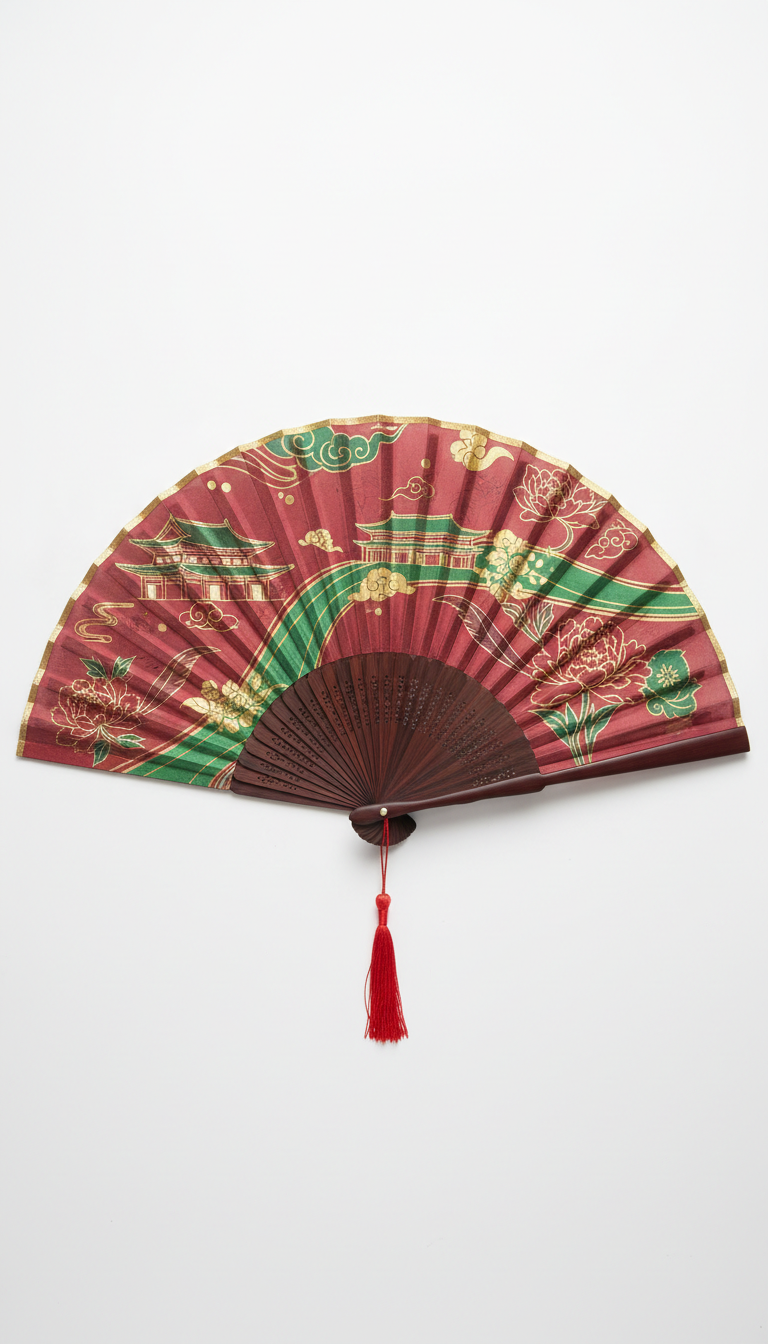 Handmade Cloth Fan with beautiful Bead