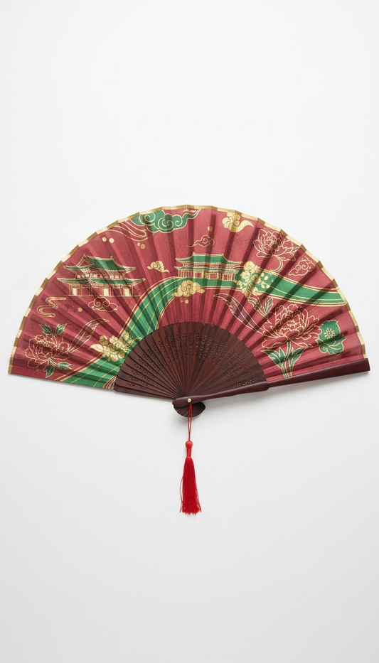 Handmade Cloth Fan with beautiful Bead