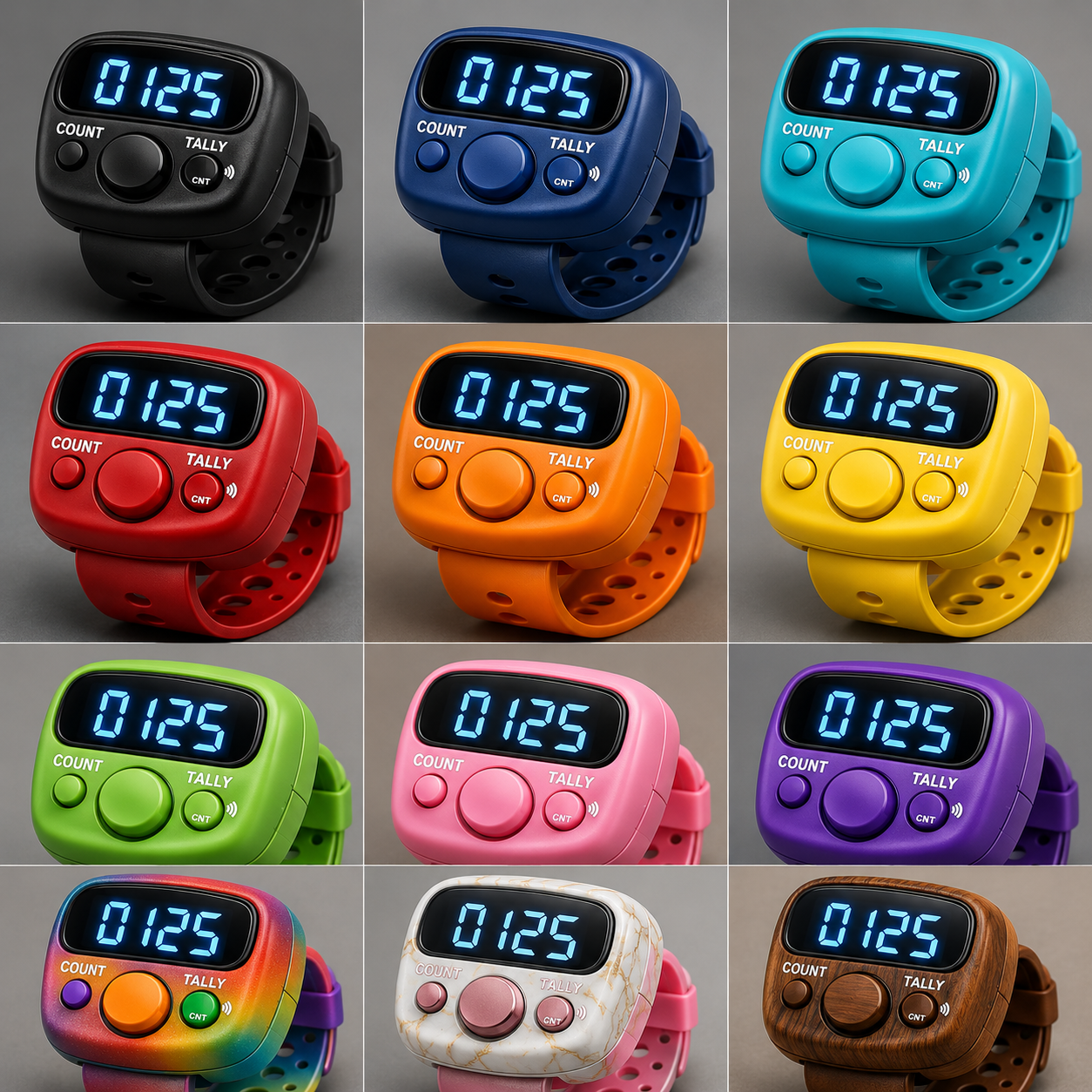 Digital Tally Counter (or Japa Counter) Ring